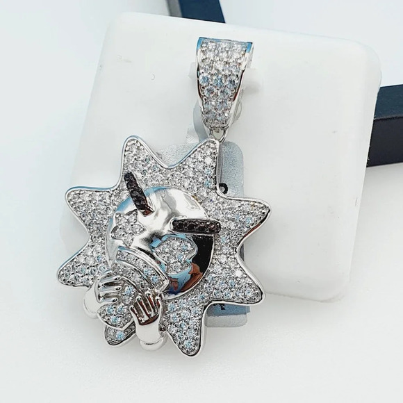 "925 Sterling Silver Cubic Zirconia Pendant, UU1P6A6046 - Picture 4 of 7